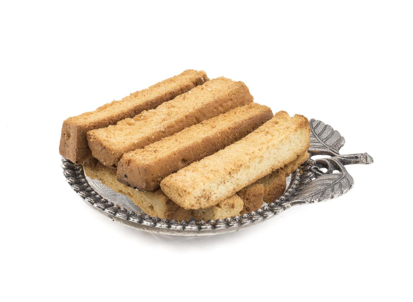 French Toast Sticks auf einem dekorativen Teller foto