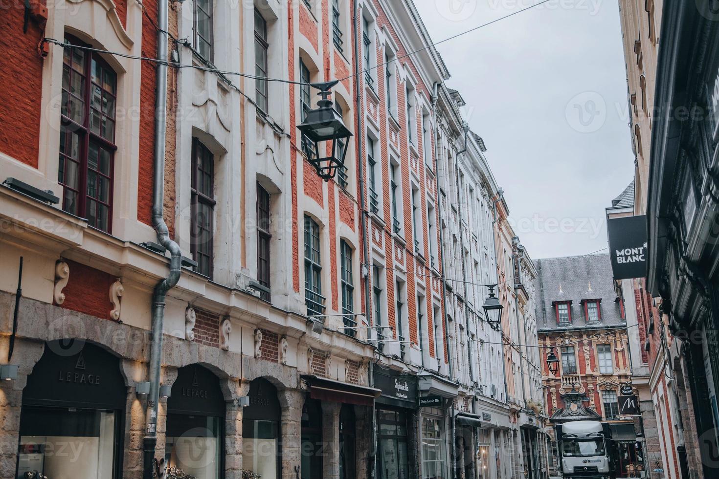 Straßenansichten rund um die Stadt Lille, Frankreich foto