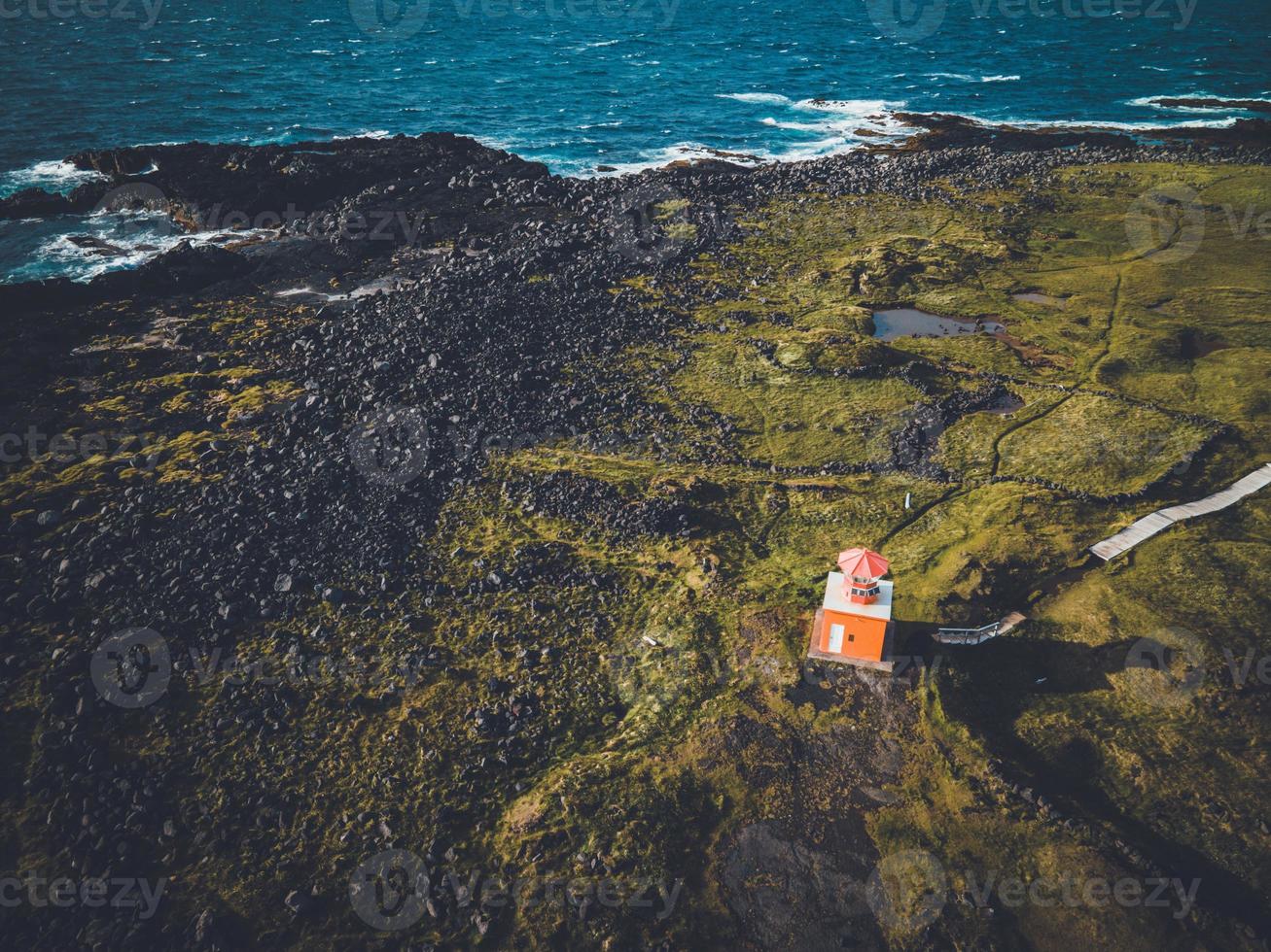 ondverdarnes leuchtturm auf der halbinsel snaefellsness in island foto