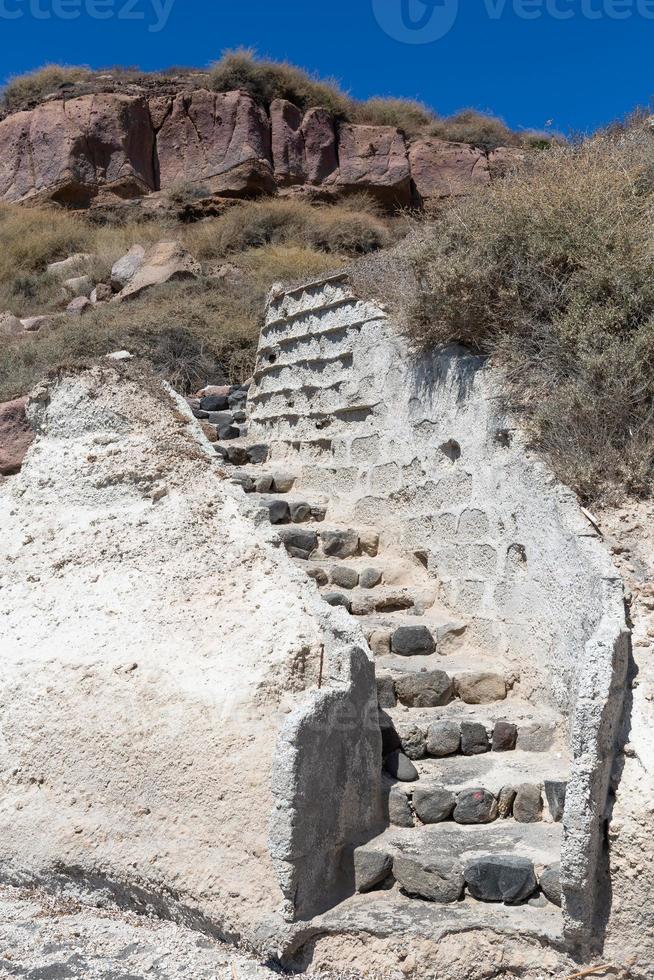 Landschaften der Insel Santorini foto