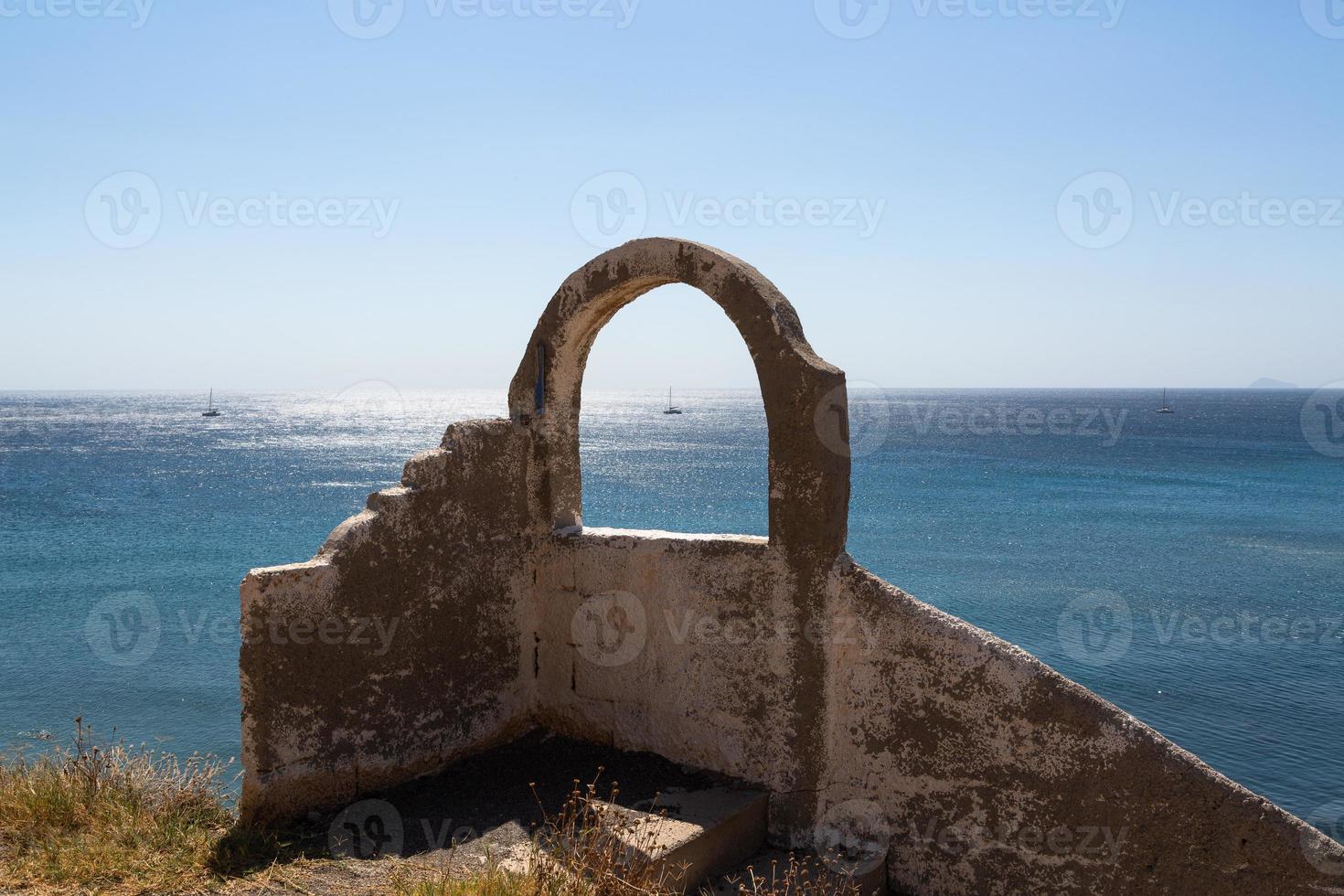 Landschaften der Insel Santorini foto