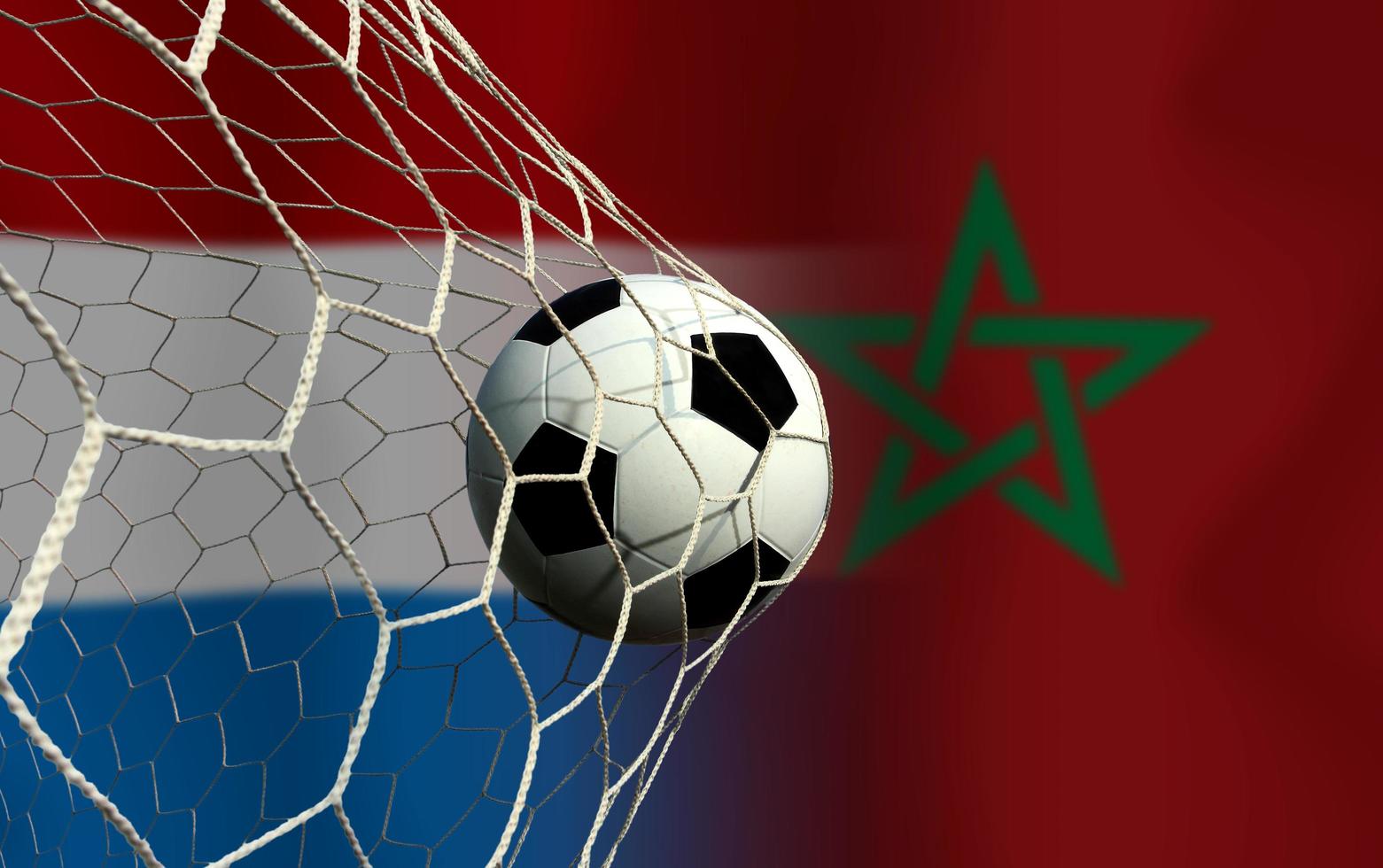 fußballpokalwettbewerb zwischen den nationalen niederlanden und dem nationalen marokko. foto