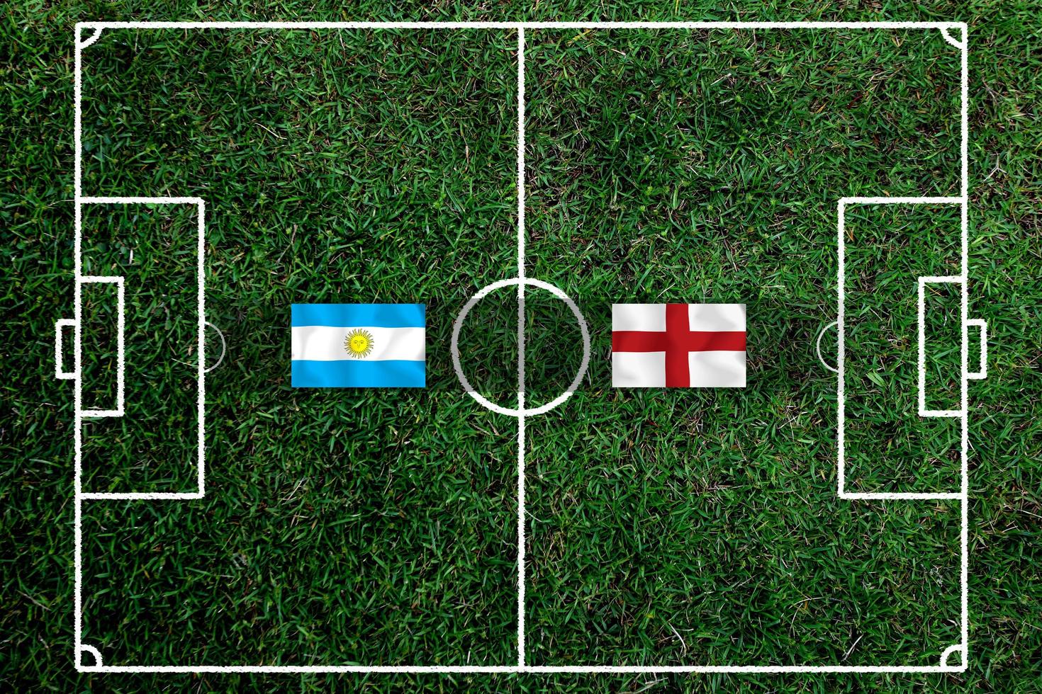 fußballpokalwettbewerb zwischen dem nationalen argentinien und dem nationalen england. foto