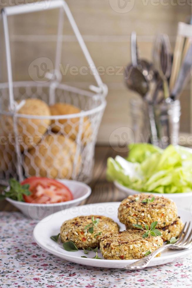 vegane Burger mit Blumenkohl foto