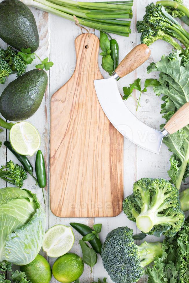 grüner kopierraum für frische produkte foto