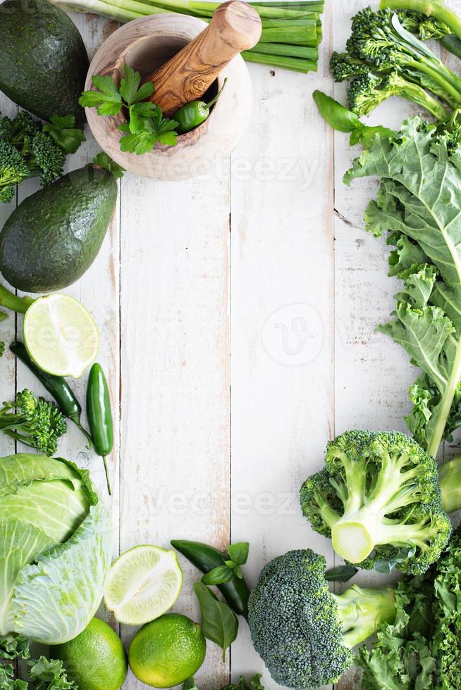 grüner kopierraum für frische produkte foto