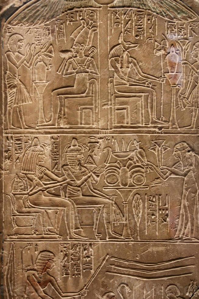 Blick auf Hieroglyphen foto