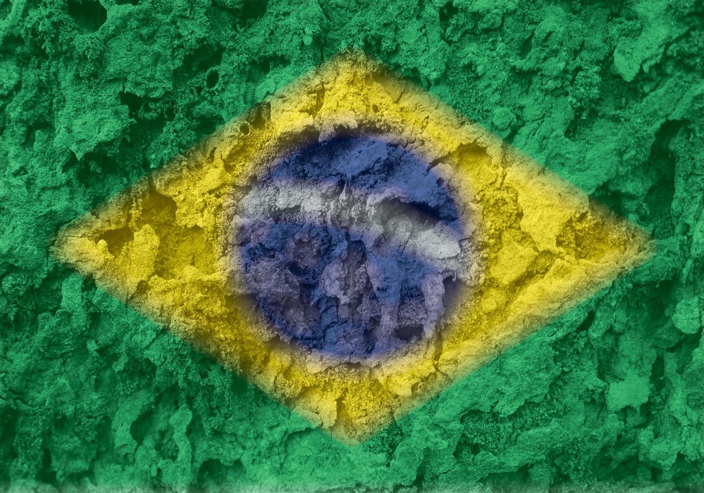 brasilianische Flagge Textur als Hintergrund foto