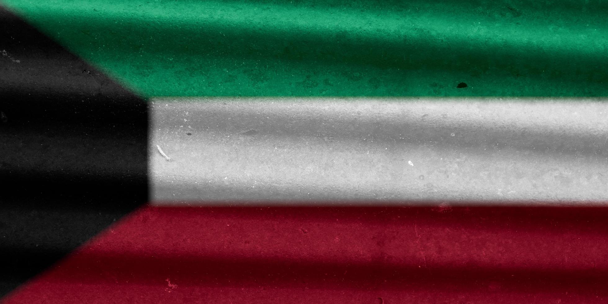 Kuwait-Flaggentextur als Hintergrund foto