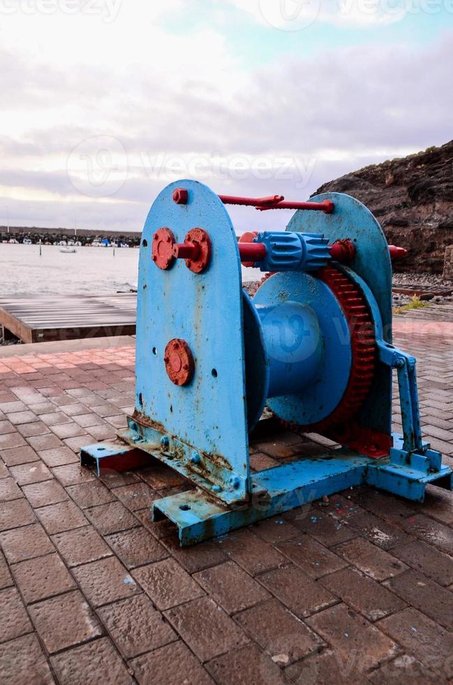 blaue Maschinen für Boote foto