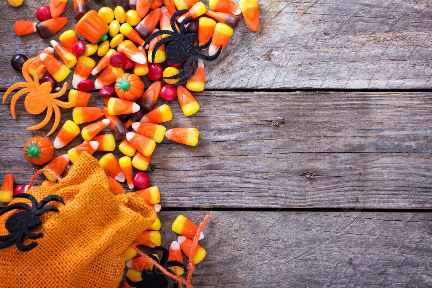 halloween süßigkeiten rahmen kopierraum foto