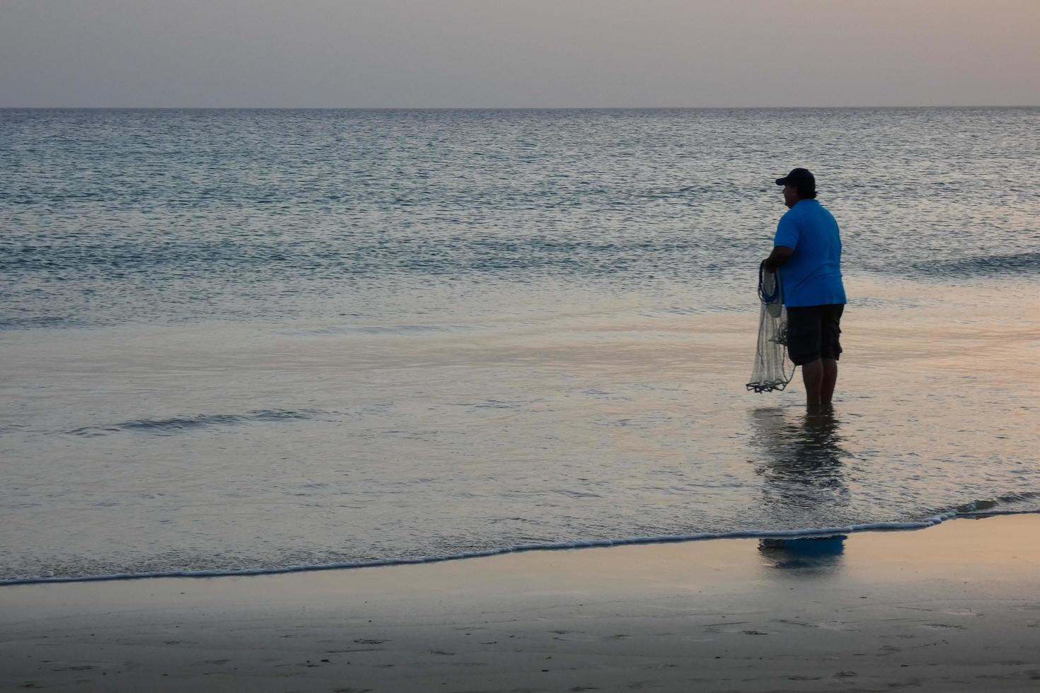 Strandangeln, traditionelles Angeln als Hobby foto