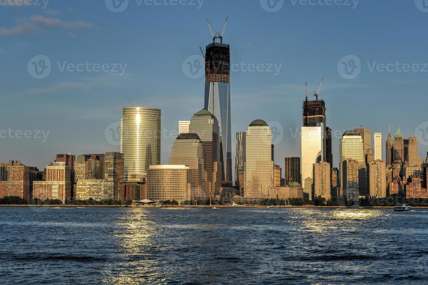 Skyline von New York aus Jersey City, New Jersey. foto