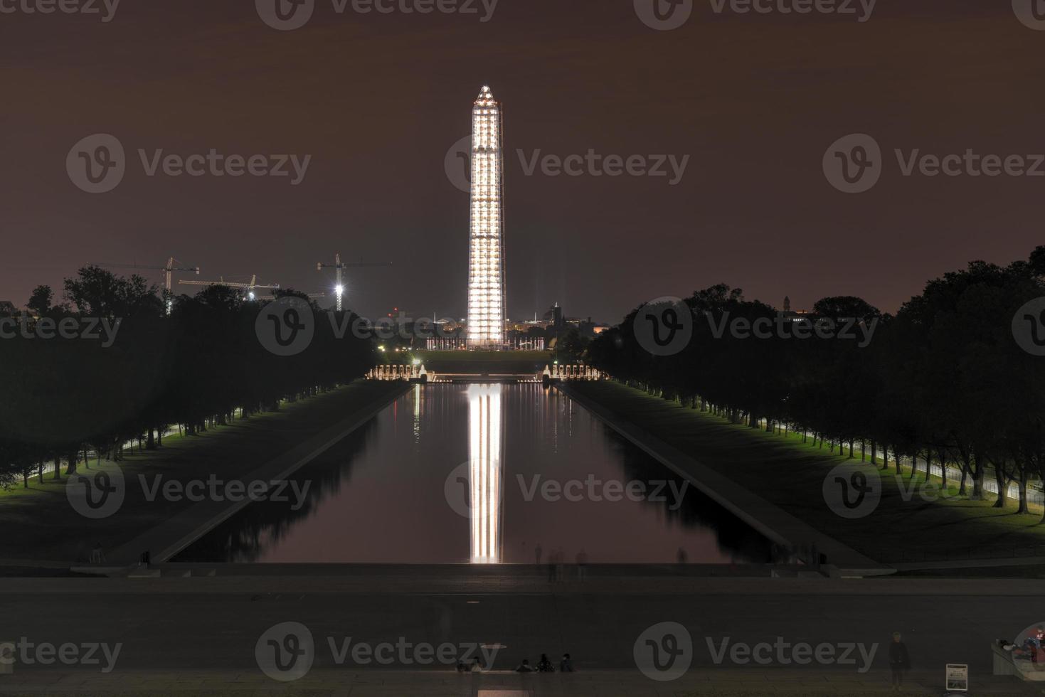 Washington Monument mit Gerüst foto