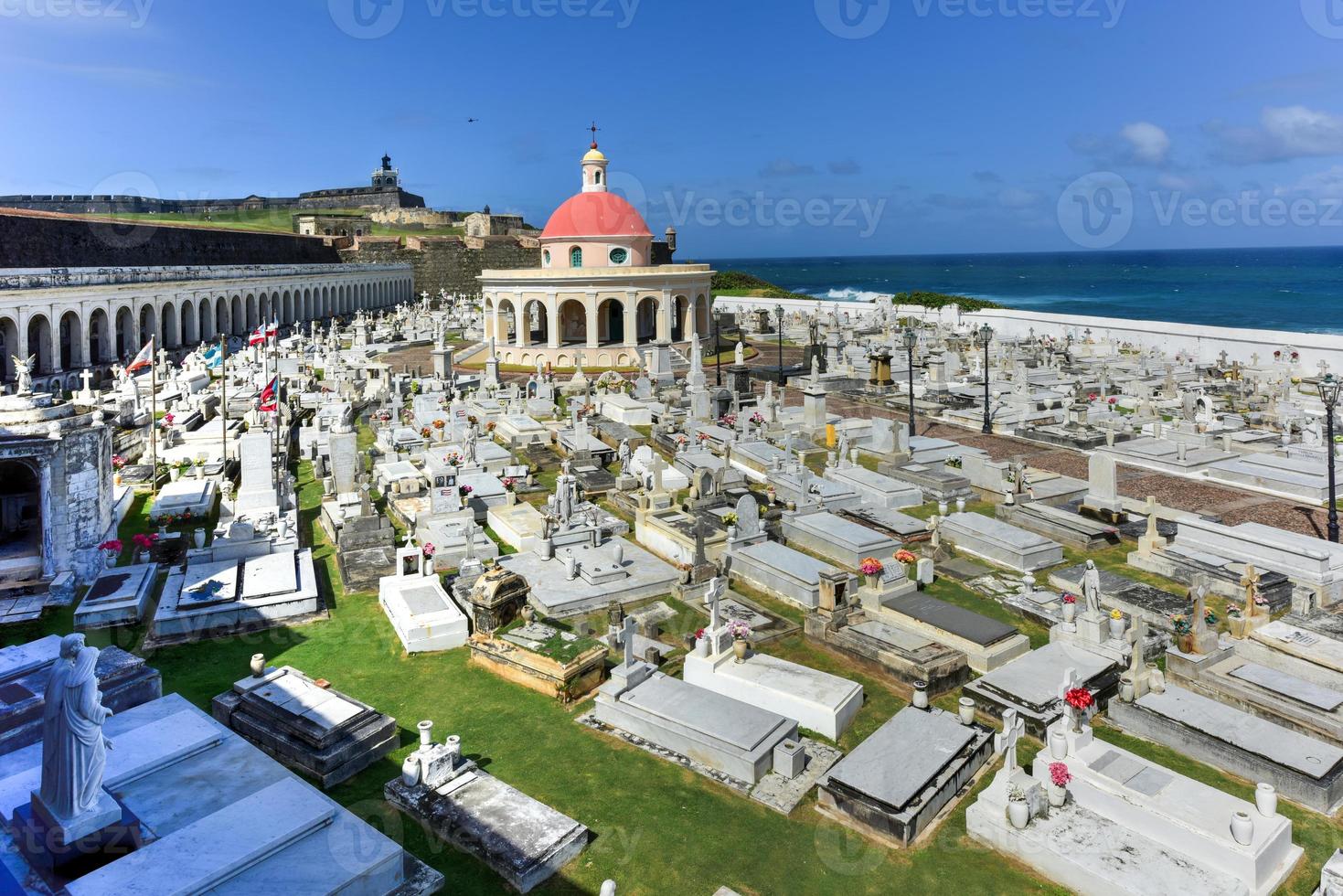 santa maria magdalena de pazzis friedhof aus der kolonialzeit im alten san juan, puerto rico. foto