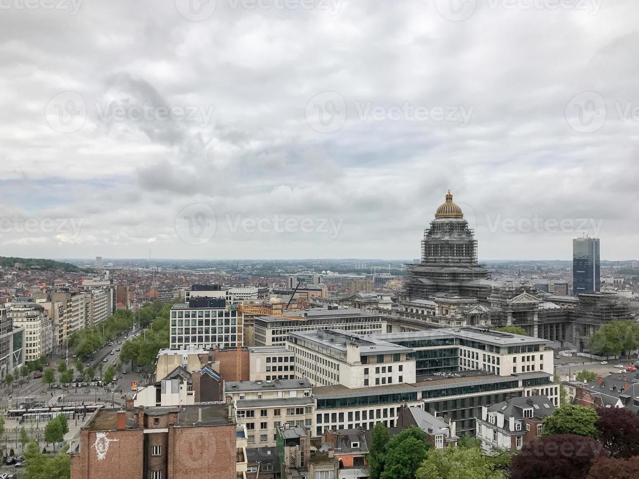 luftaufnahme der skyline der stadt brüssel in belgien. foto