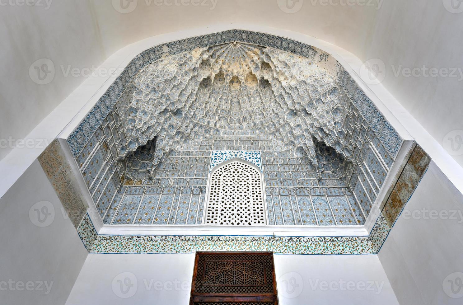 Gur-Emir-Mausoleum von Tamerlan und seiner Familie in Samarkand, Usbekistan. der Gebäudekomplex stammt aus dem 15. Jahrhundert. foto