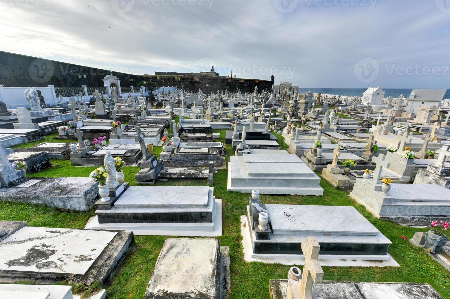 santa maria magdalena de pazzis friedhof aus der kolonialzeit im alten san juan, puerto rico. foto