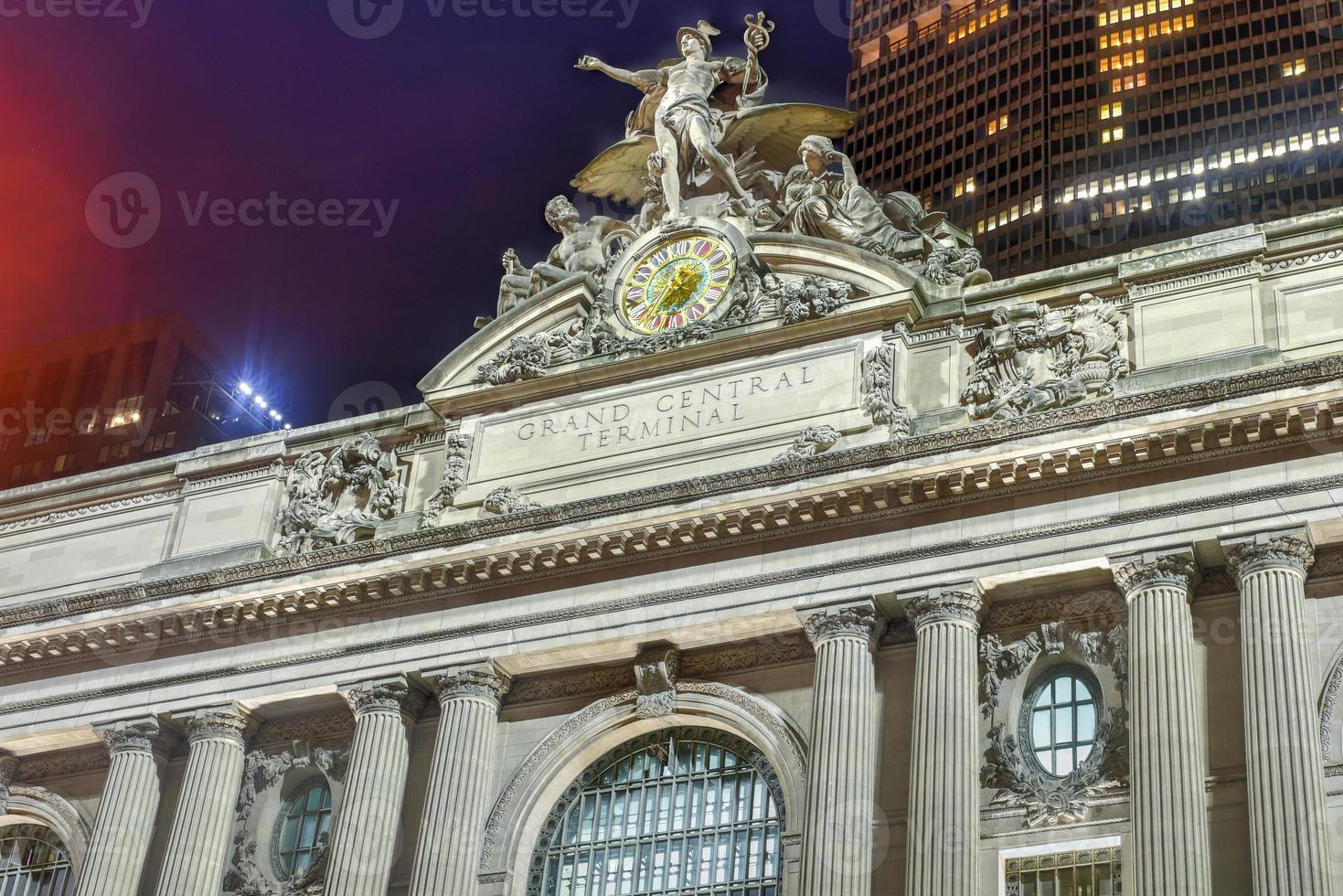 Grand Central Terminal bei Nacht in New York City. foto