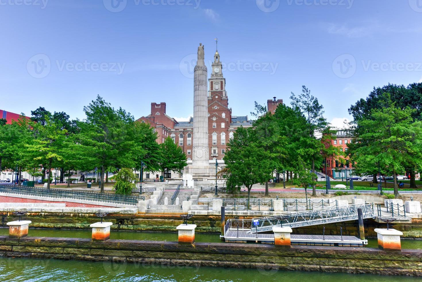 Weltkrieg-Denkmal im Memorial Park in Providence, Rhode Island. foto