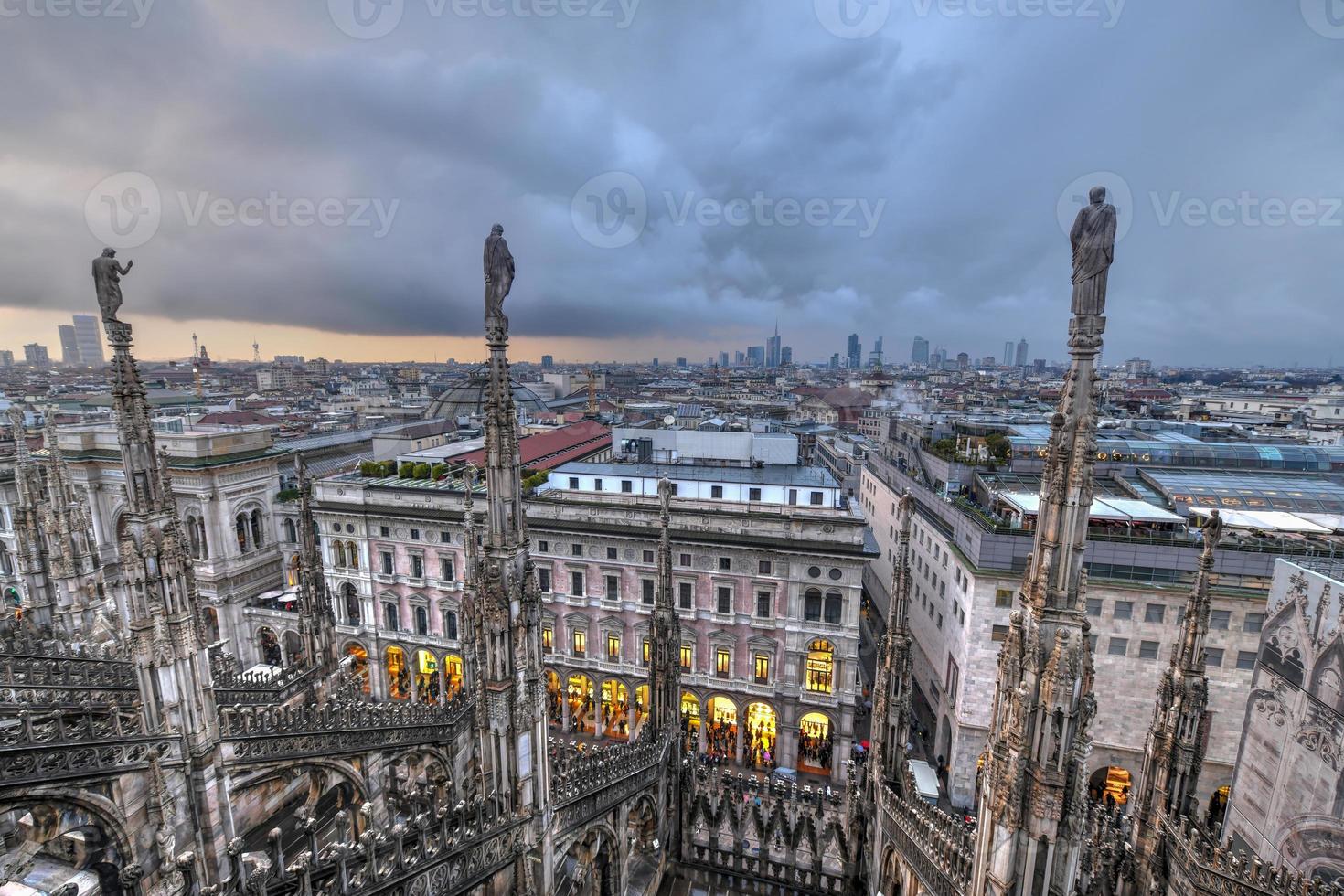 Mailänder Dom, Duomo di Milano, eine der größten Kirchen der Welt, auf der Piazza Duomo im Stadtzentrum von Mailand in Italien. foto