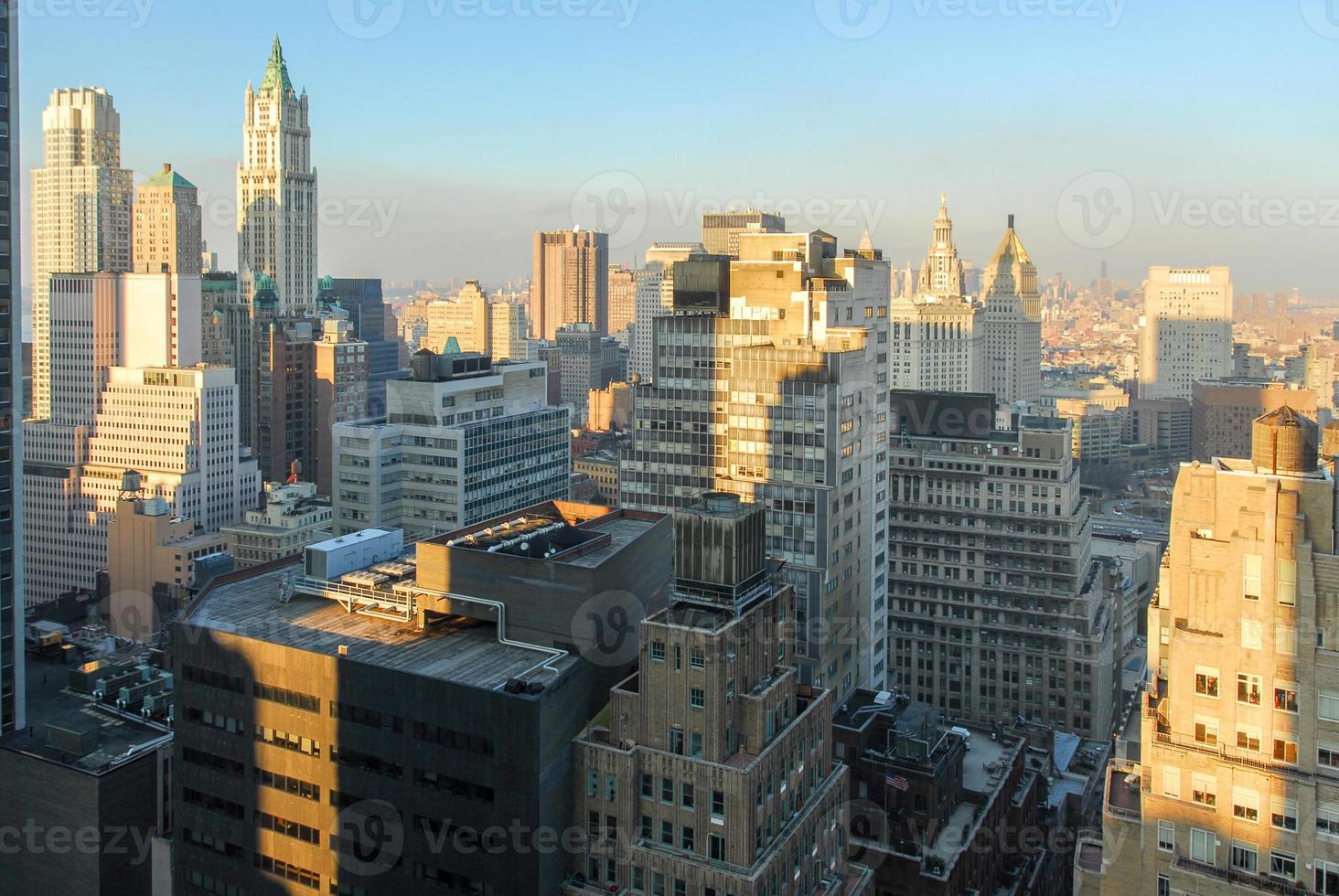 New York City Skyline der Innenstadt von Manhattan im Finanzviertel. foto