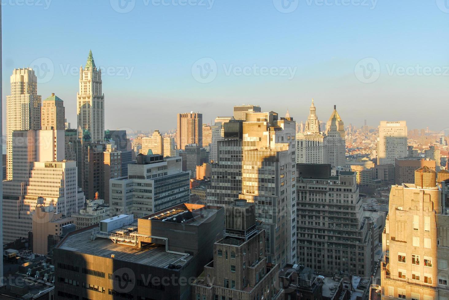 New York City Skyline der Innenstadt von Manhattan im Finanzviertel. foto