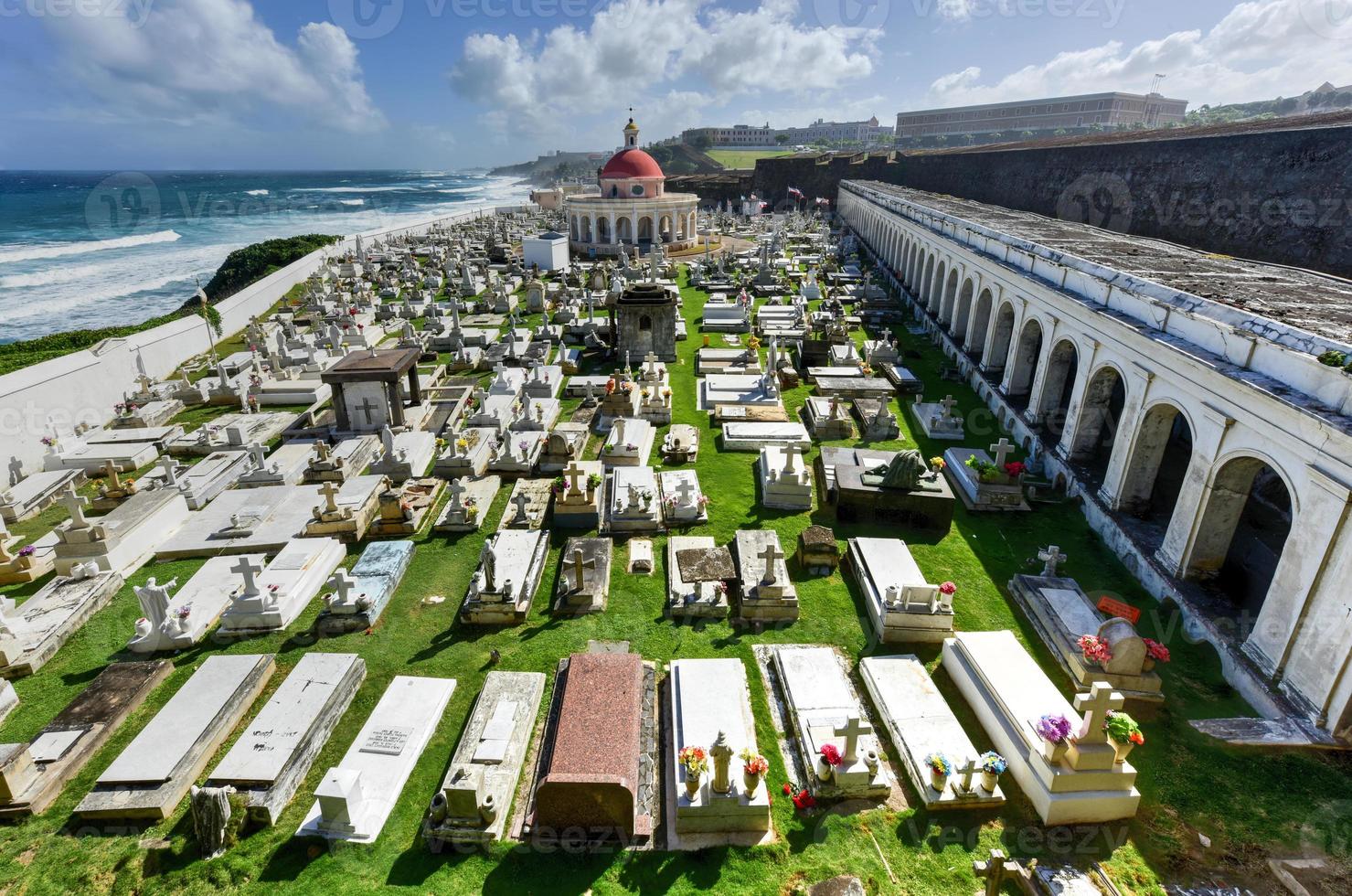 santa maria magdalena de pazzis friedhof aus der kolonialzeit im alten san juan, puerto rico. foto