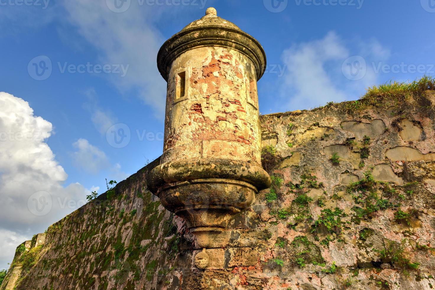 Stadtmauern und Aussichtspunkt von San Juan, Puerto Rico. foto