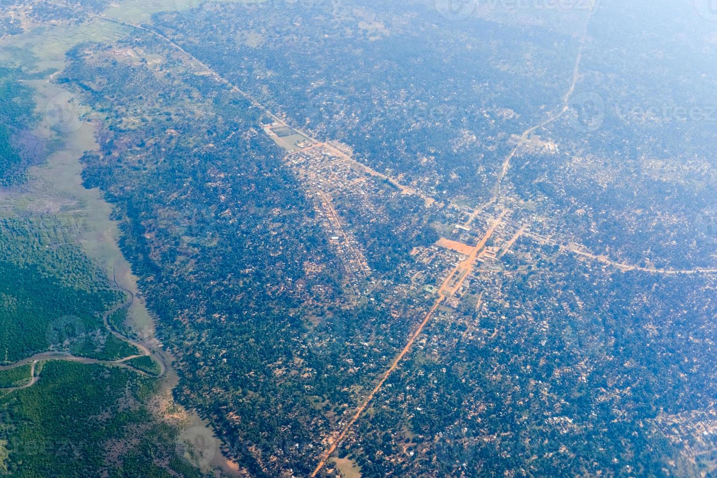Luftaufnahme der Küste der Provinz Inhambane in Mosambik. foto