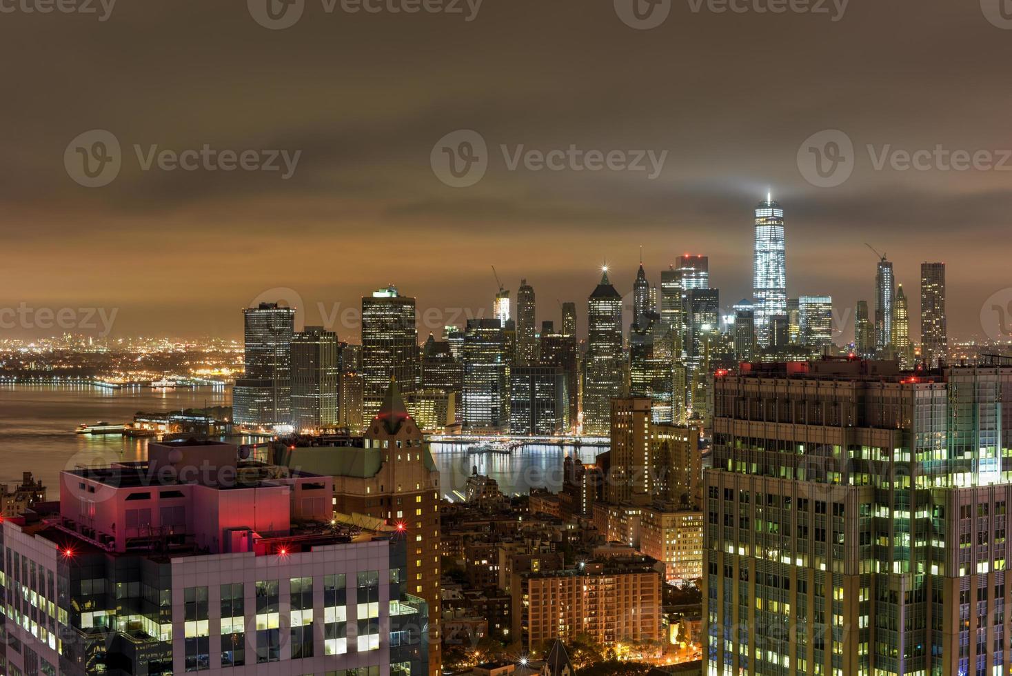 Blick auf die Skyline von New York foto