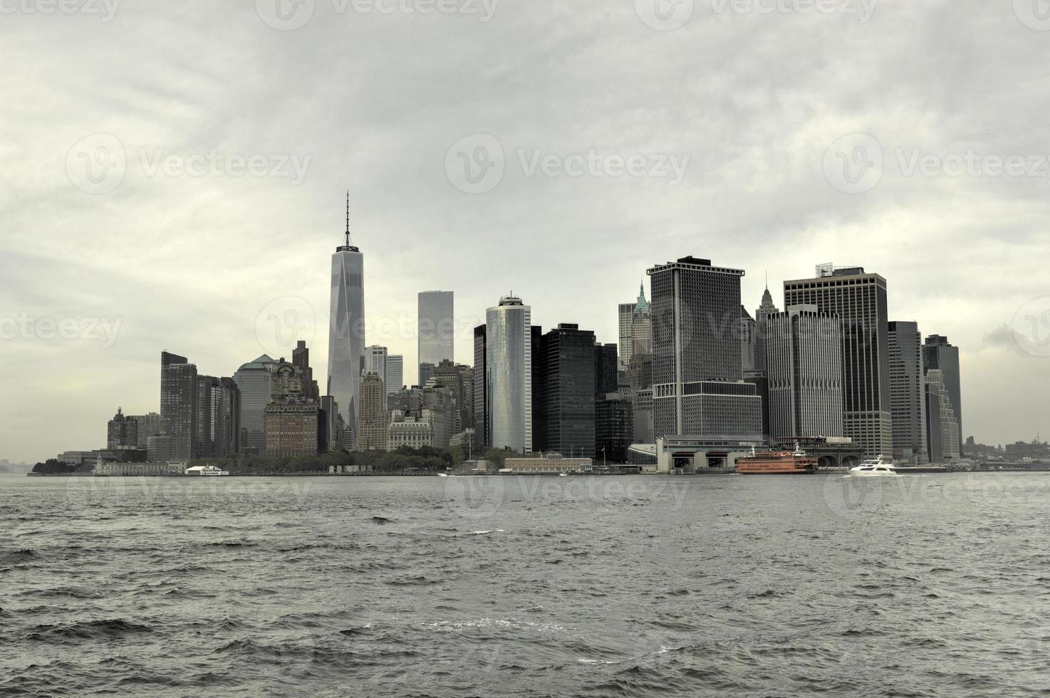 Blick auf die Innenstadt von Manhattan, New York foto