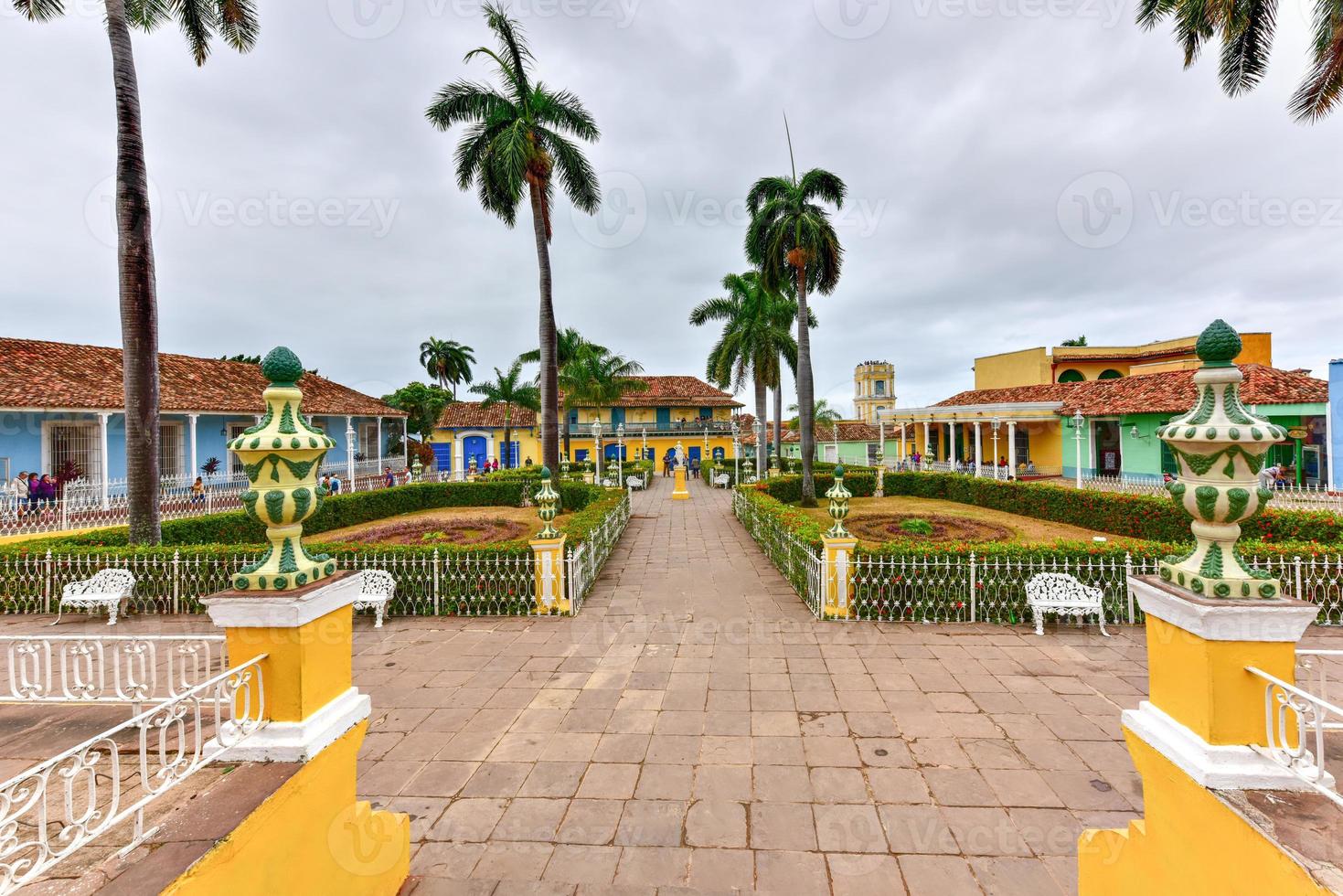 Plaza Mayor im Zentrum von Trinidad, Kuba, ein UNESCO-Weltkulturerbe. foto