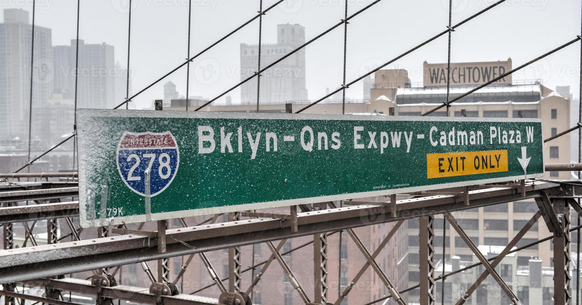 Brooklyn Queens Expressway Schild foto