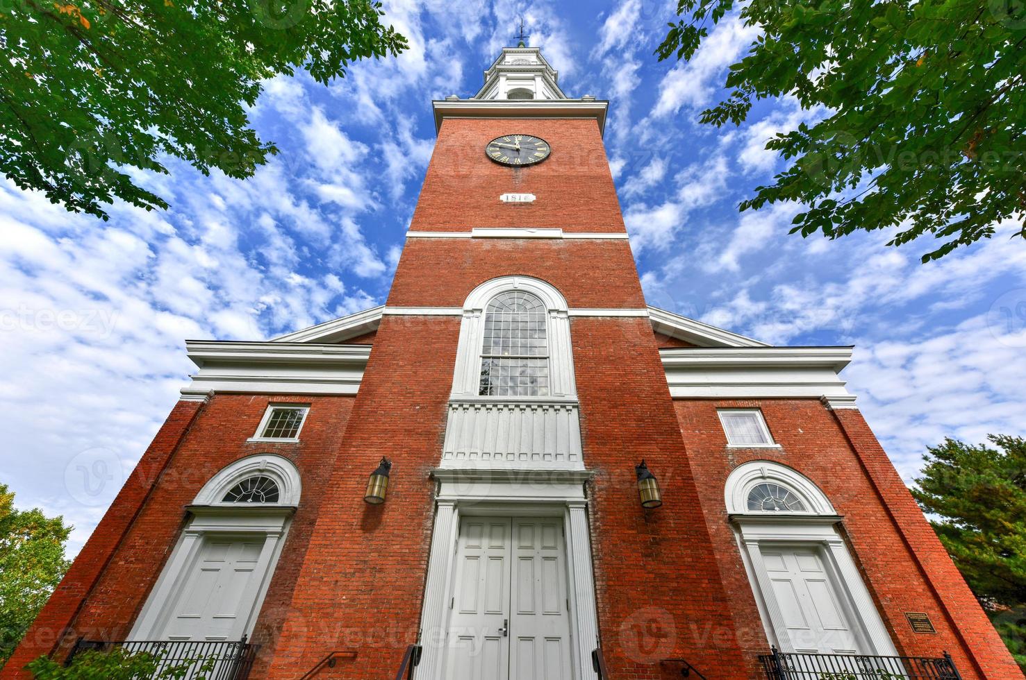 erste unitarische Kirche - Burlington, Vermont foto