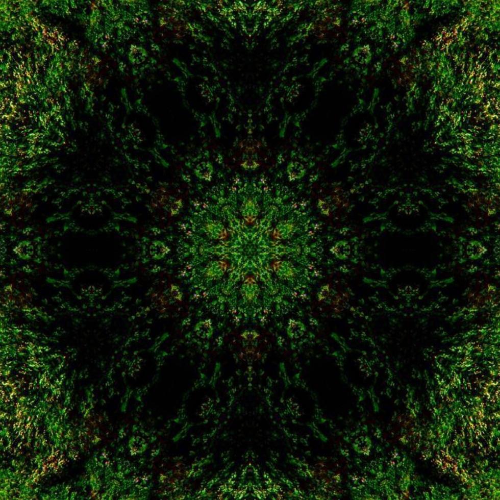 glänzender und hypnotisierender bunter Kaleidoskophintergrund foto