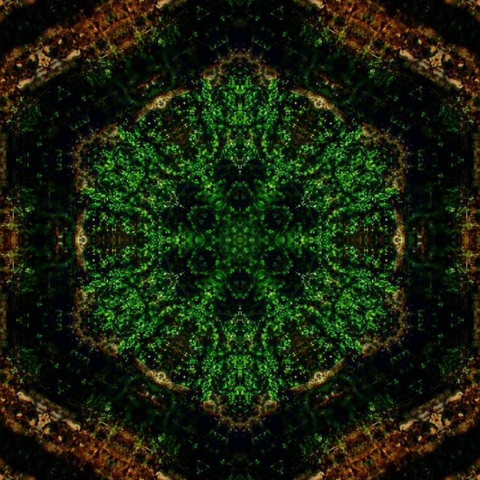 glänzender und hypnotisierender bunter Kaleidoskophintergrund foto