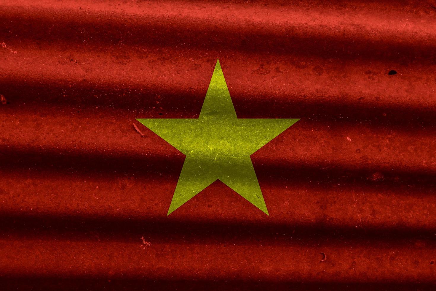 Textur der vietnamesischen Flagge als Hintergrund foto