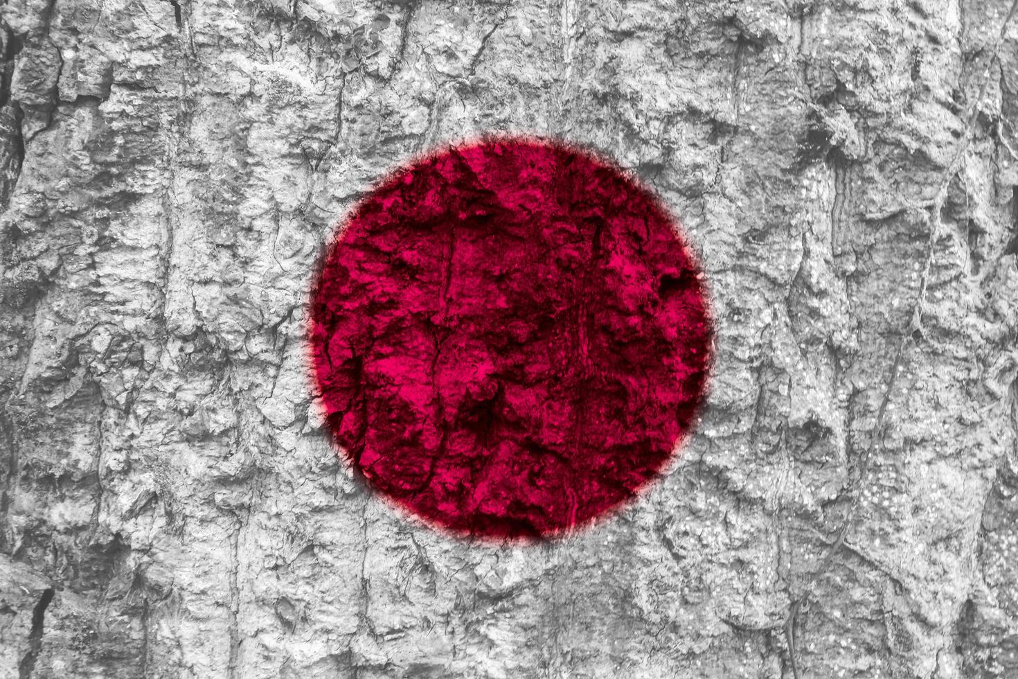 Textur der japanischen Flagge als Hintergrund foto