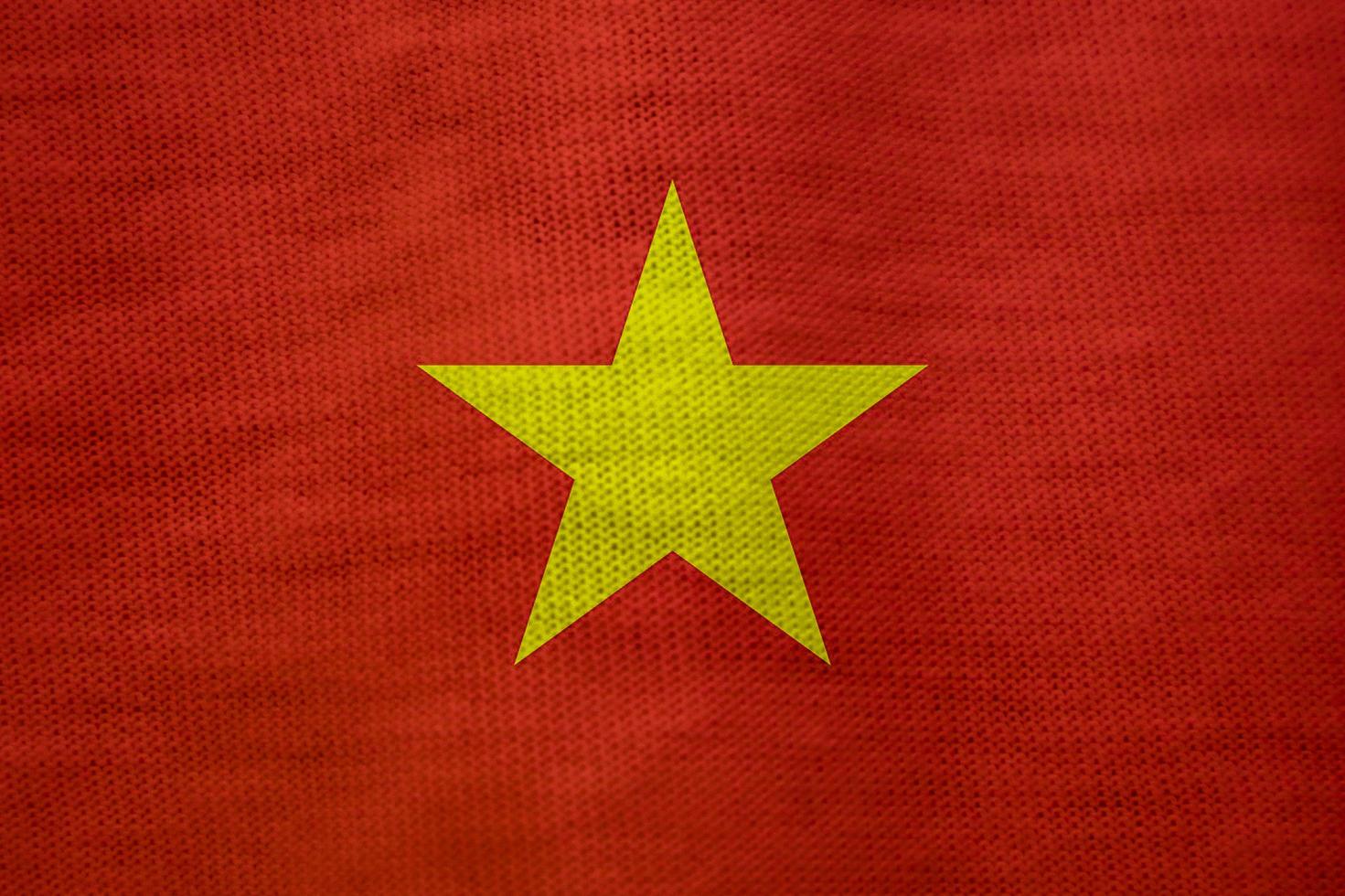 Textur der vietnamesischen Flagge als Hintergrund foto