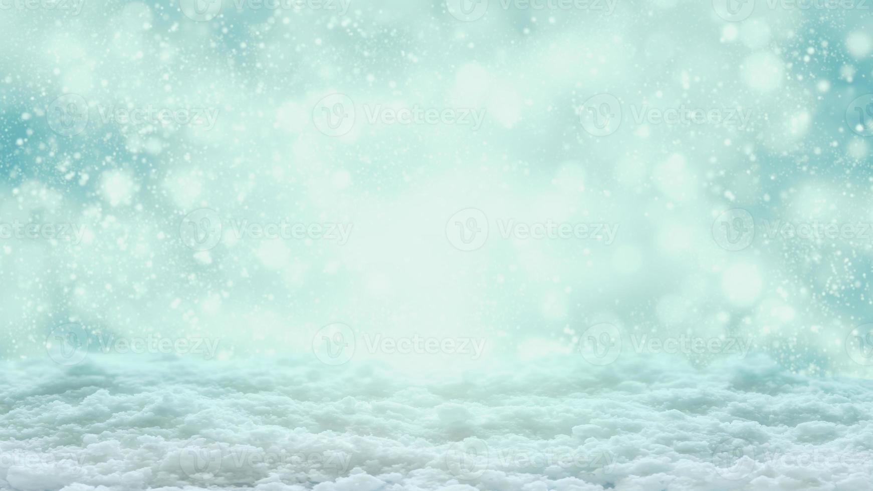 leerer weißer schnee mit schneefallwinternatur-weihnachtshintergrund foto