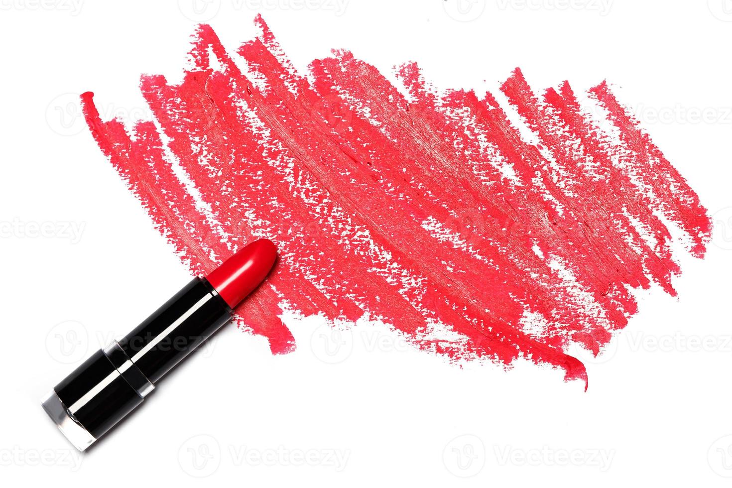 roter Lippenstift mit Spur foto