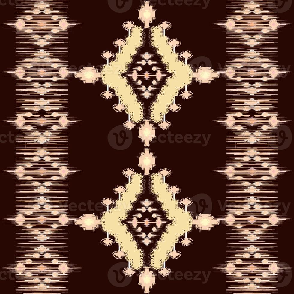 afrikanische ikat-paisley-stickerei und mischung thailändische gestrickte stickerei.geometrisches ethnisches orientalisches nahtloses muster traditionell, foto