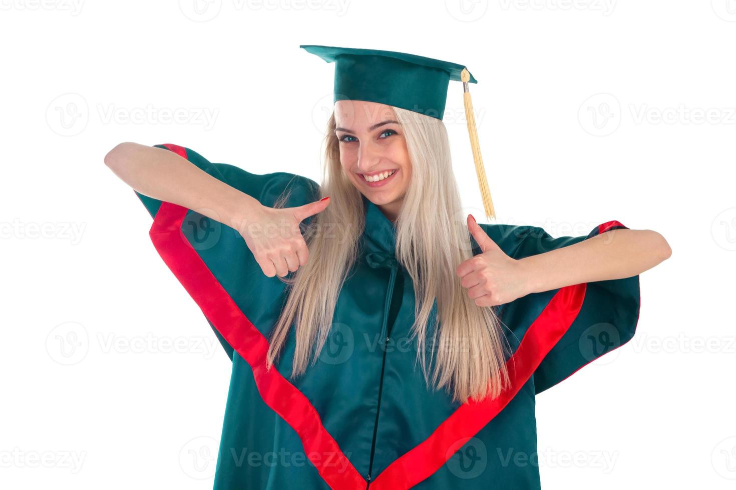 Universitätsstudent im Mantel foto