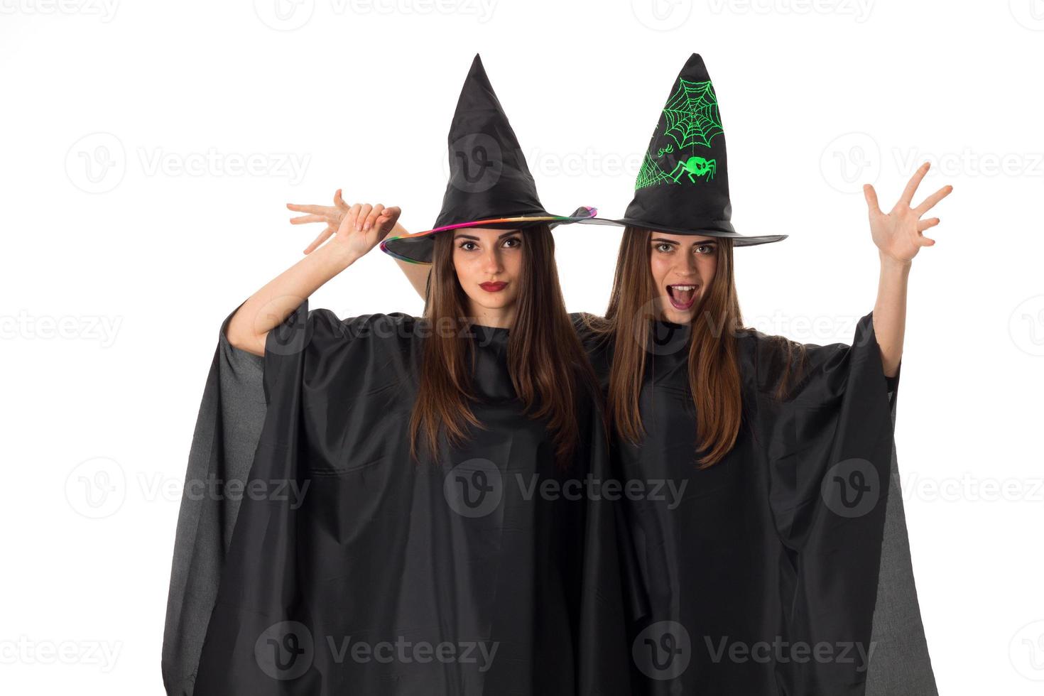 süße junge Mädchen im Halloween-Stil foto