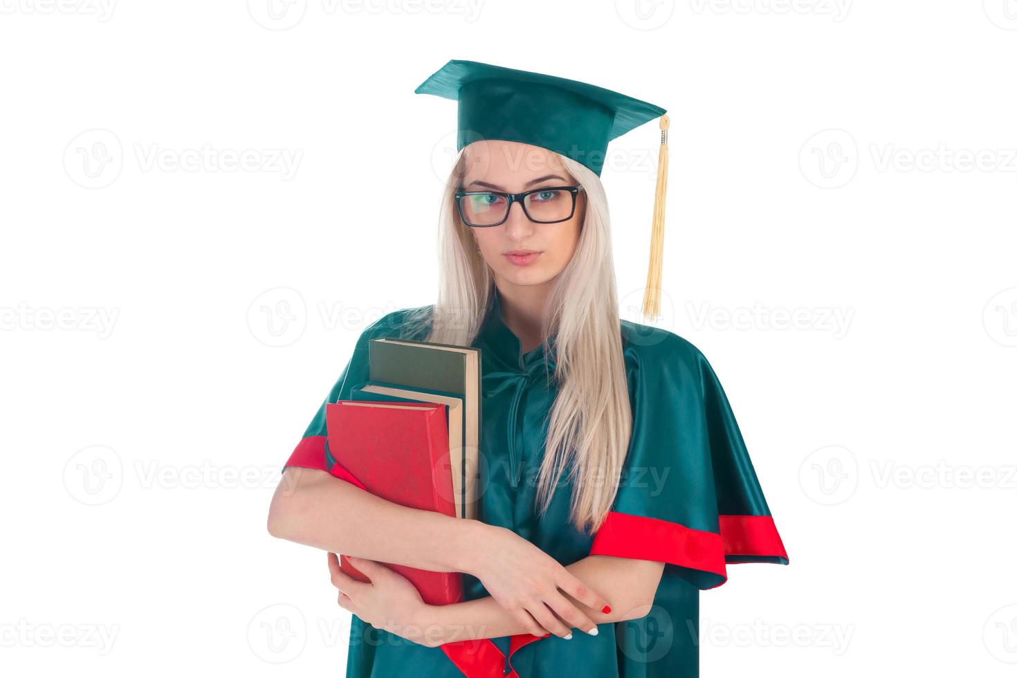 Universitätsstudent im Mantel foto