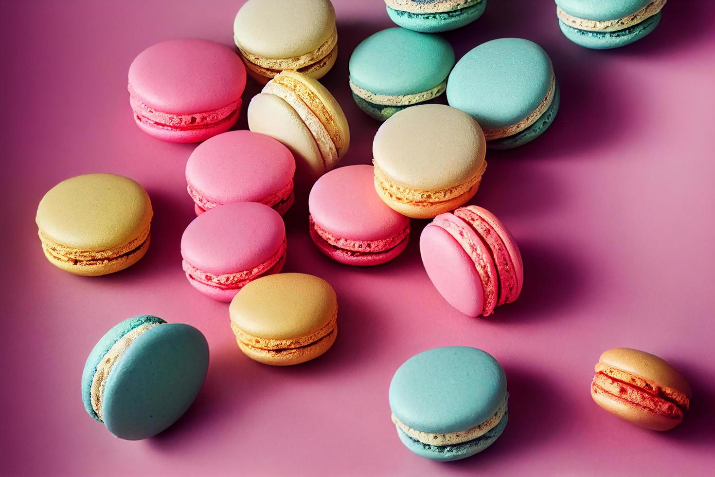 fallender stapel macarons, weiche und natürliche farbe foto