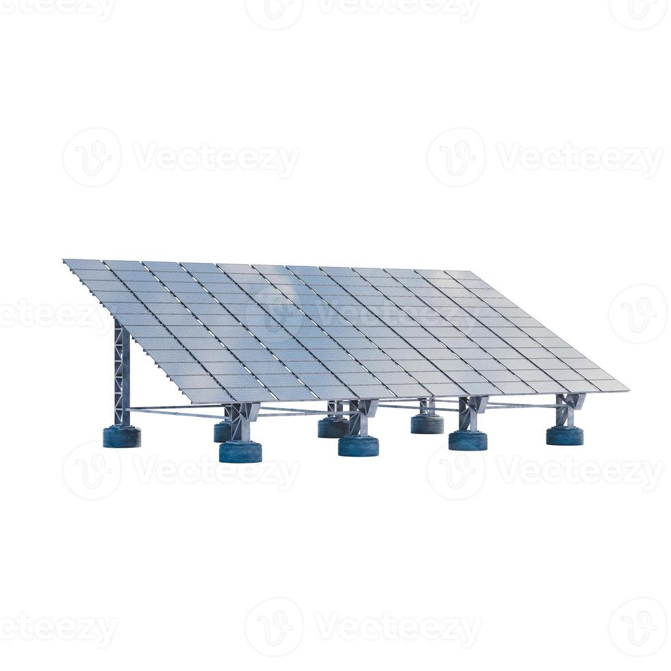 3D-Darstellung. Sonnenkollektor. nachhaltige und erneuerbare Energie. foto
