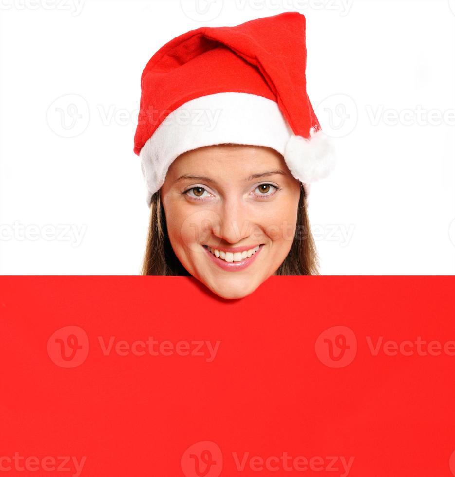 lustiges Weihnachtsmann-Mädchen foto