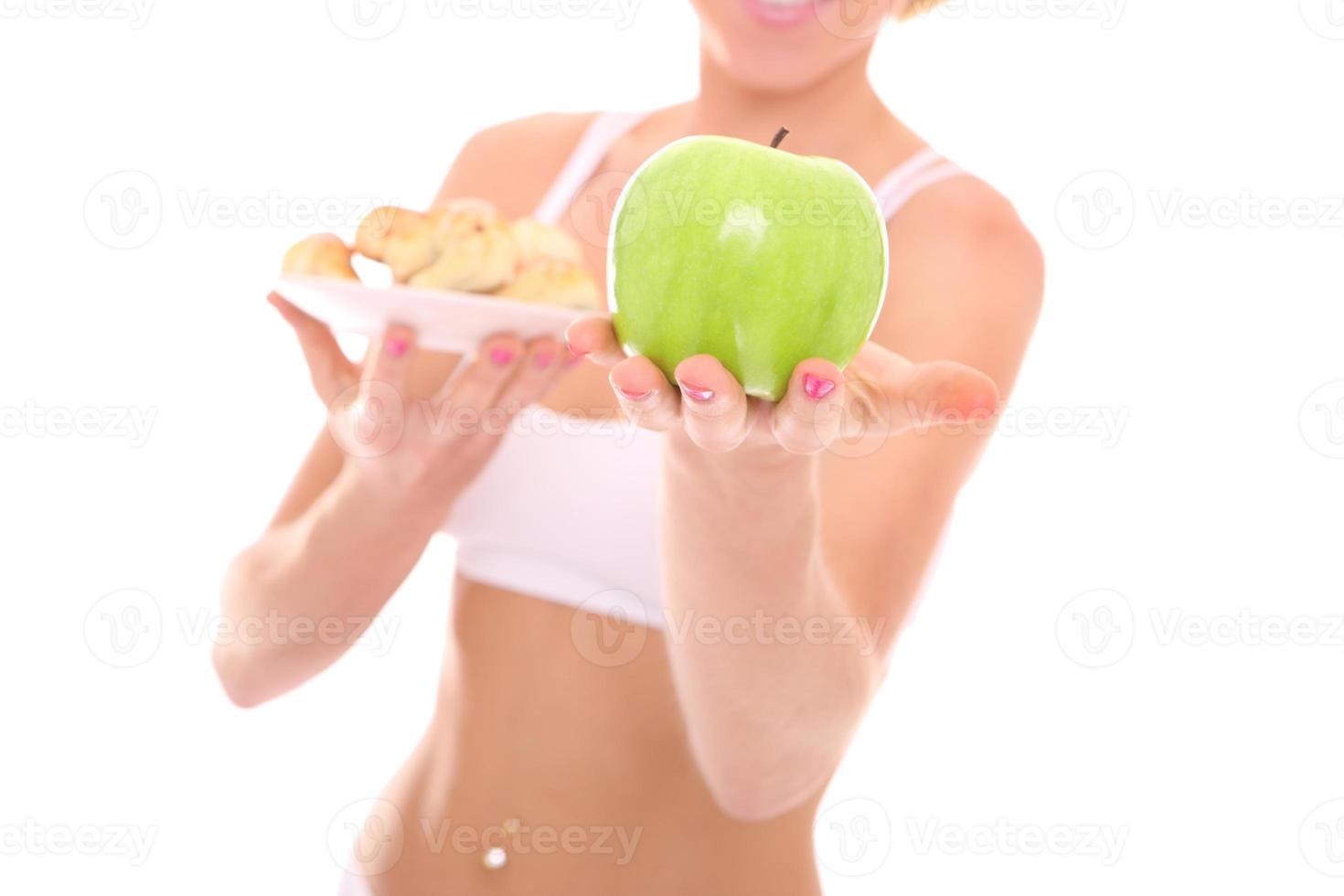 Frau für Fitnesskonzept foto